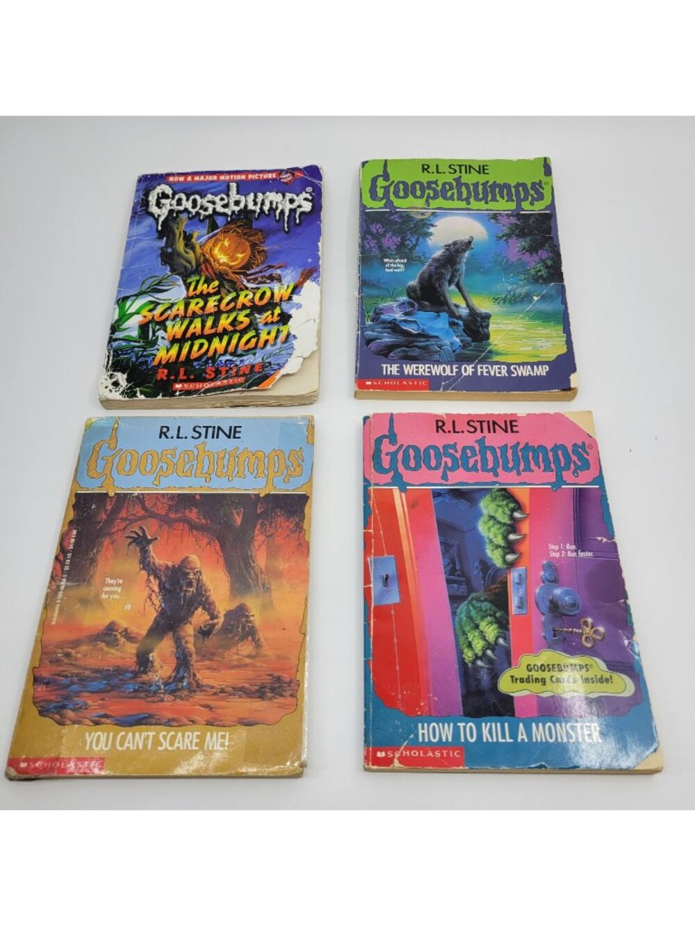 GOOSEBUMPS Lot of 4 Vintage Horror Books Juvenile Fiction by R.L. Stine - CB043